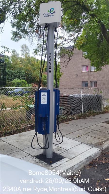 Travaux d&rsquo;installation de bornes de recharge pour véhicules électriques – Divers arrondissements dans la Ville de Montréal